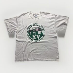 Vintage Houston Aeros Logo Shirt Mens XL White AHL Hockey Graphic Tee 15 Years